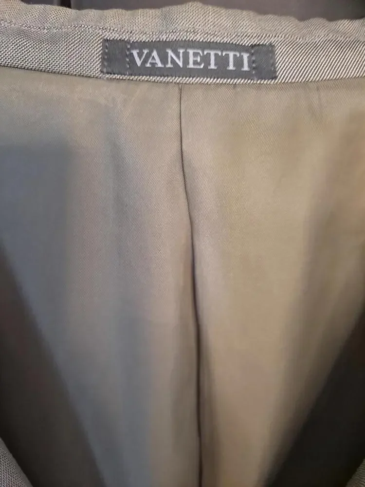Vanetti Tan 3 Button Blazer‎ Size 48R